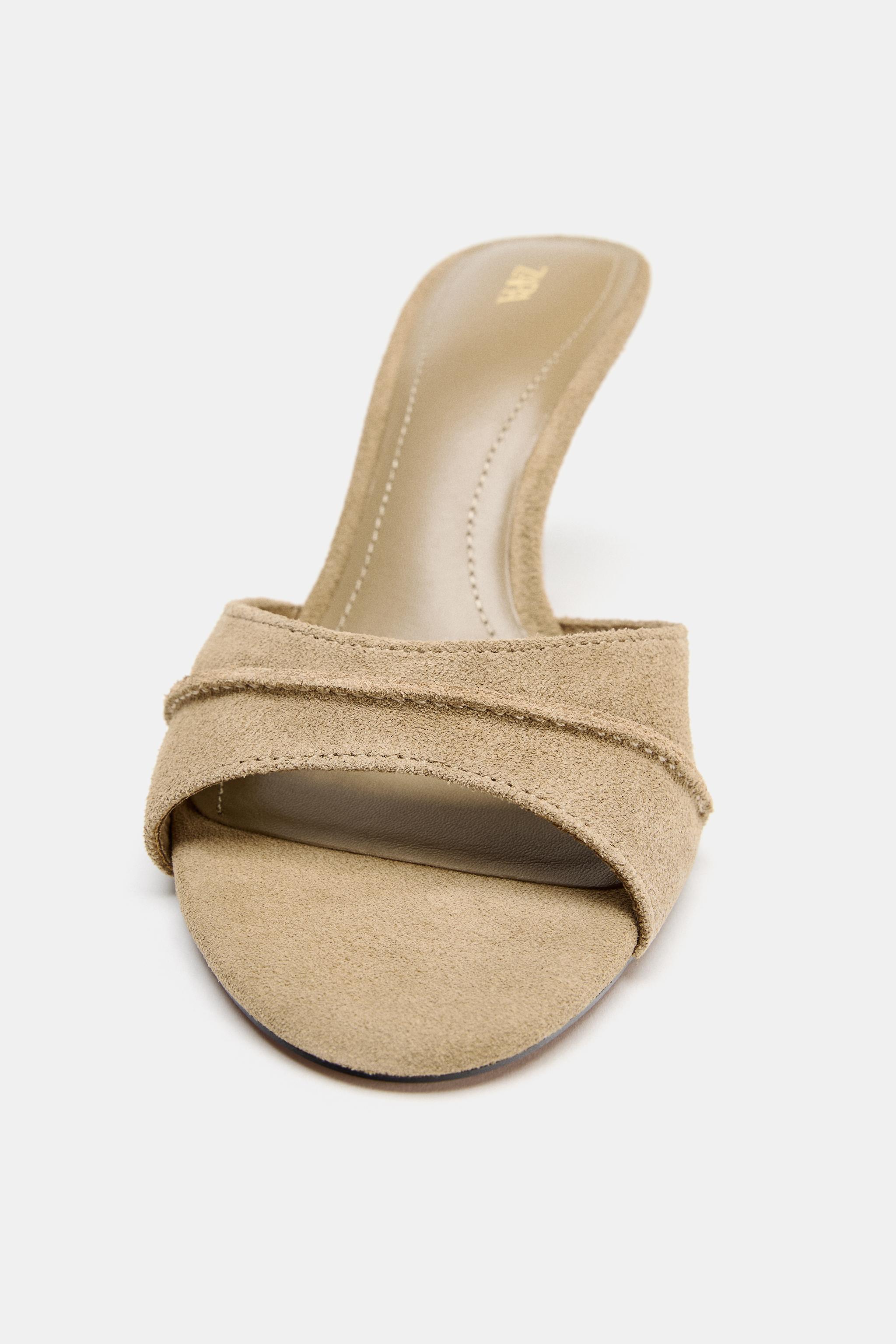 LEATHER HEELED SANDALS